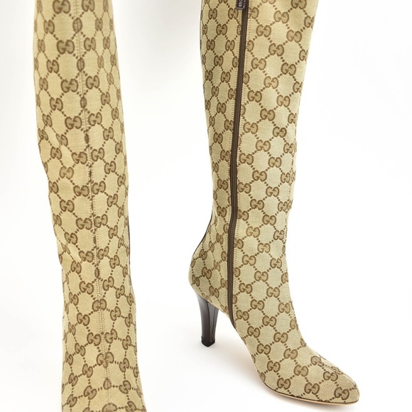 tan gucci boots